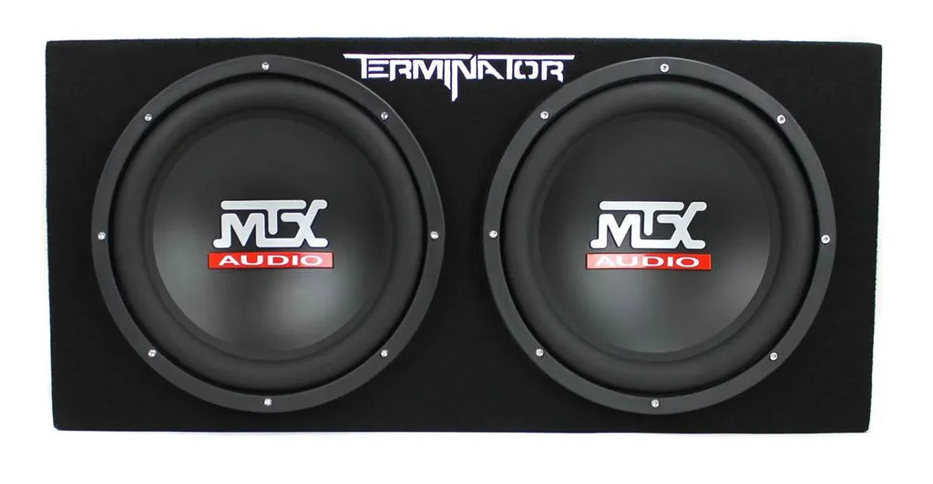 Dual 12-Inch Loaded Car Subwoofer System with Subwoofer Box, Amplifier and Wiring Kit