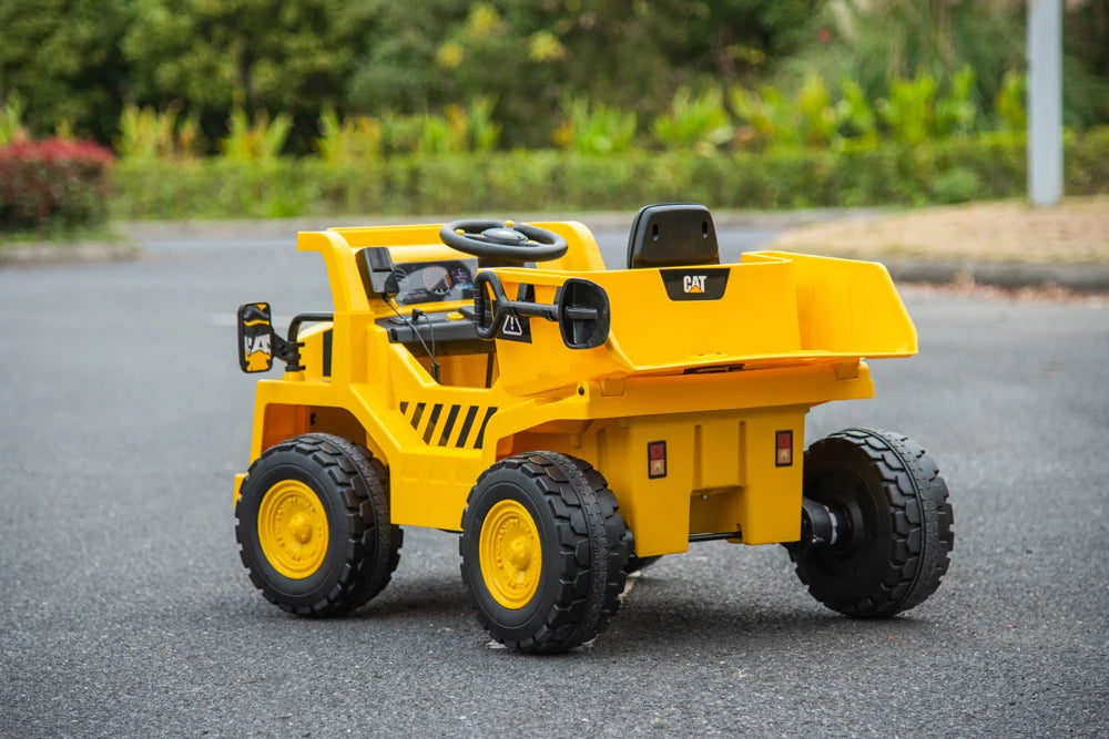 2026 CAT Dump Truck 12V Kids Ride On with Remote Control, Working Shovel & Realistic Construction Sounds With RC