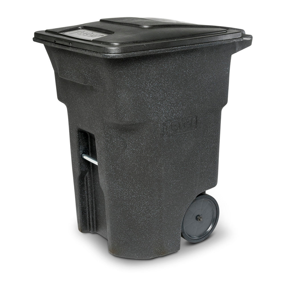 96-Gallon Outdoor Trash Can with Smooth-Rolling Wheels and Lid