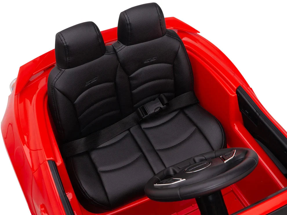 12V Chevrolet Camaro 2SS Kids Ride On One Seater Electric Car with Leather Seat, Rubber Tires and RC