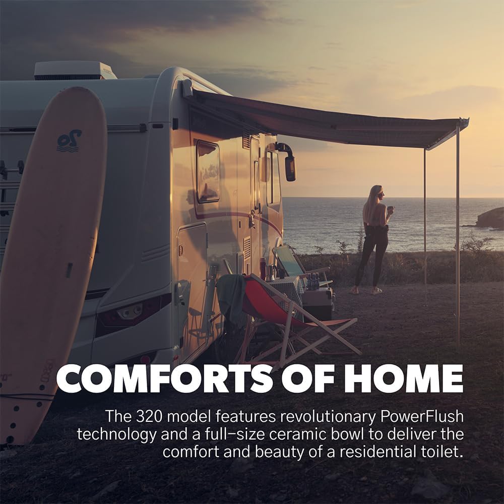 Standard-Height RV Toilet, White