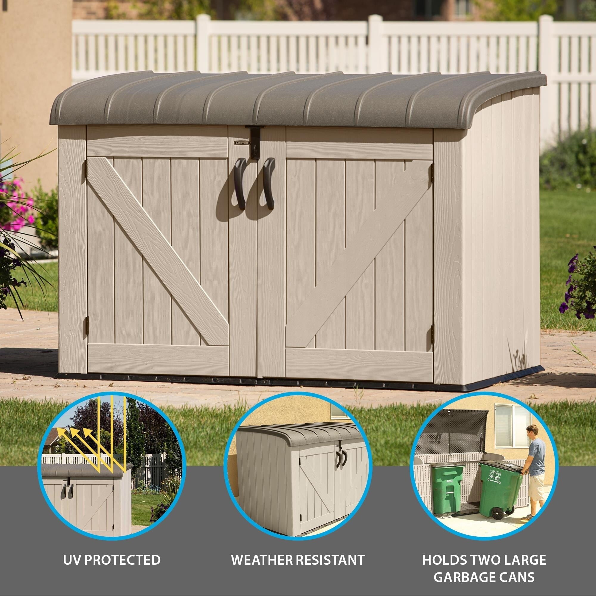 75-Cubic-Foot Horizontal Outdoor Storage Shed
