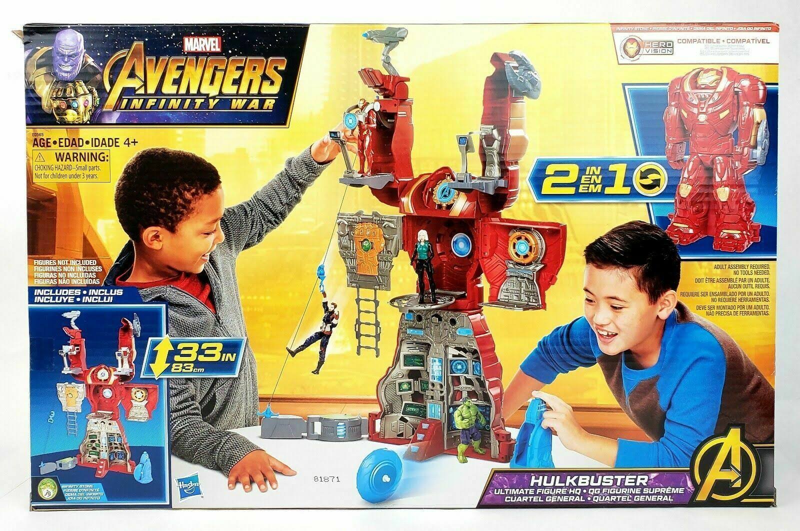 Hulkbuster Ultimate Figure HQ Playset with Target Tower and Roto-Blade Launcher