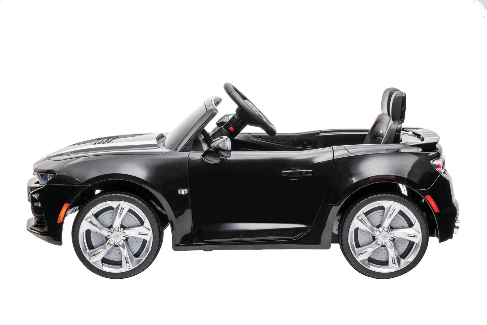 12V Chevrolet Camaro 2SS Kids Ride On One Seater Electric Car with Leather Seat, Rubber Tires and RC