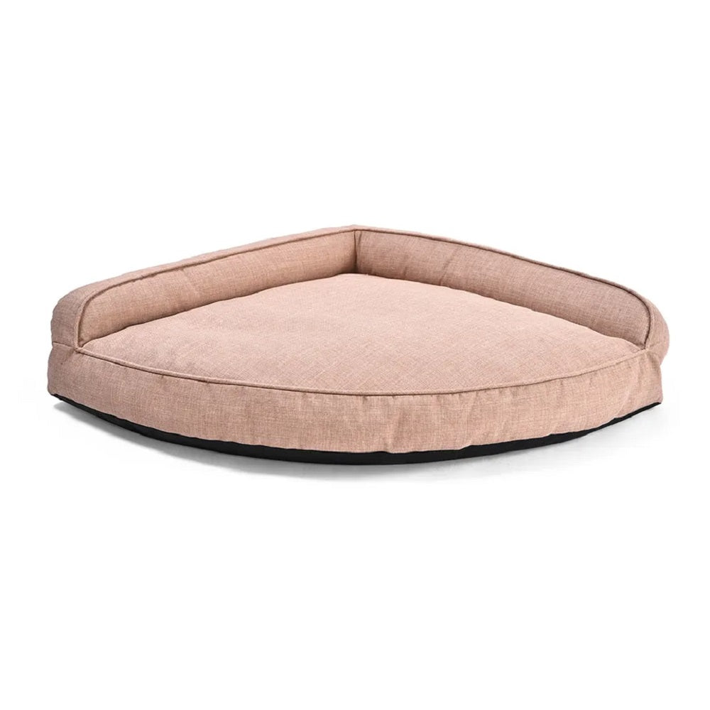 Dog Couch Bed Imitation Linen Fabric Large Comfy Pet Bed