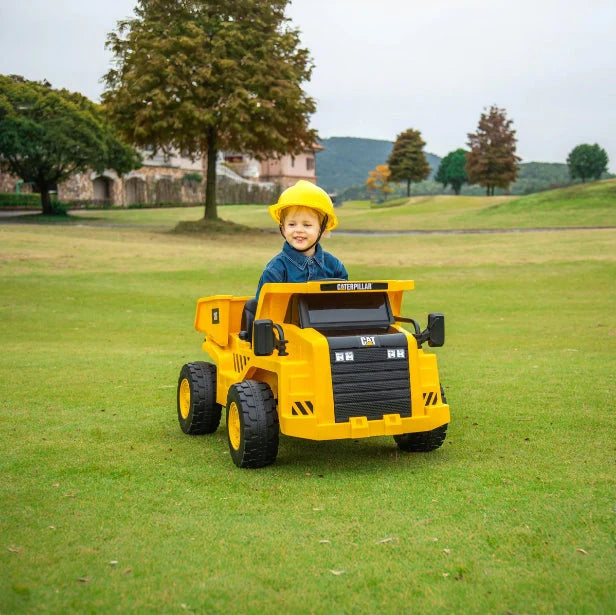 2026 CAT Dump Truck 12V Kids Ride On with Remote Control, Working Shovel & Realistic Construction Sounds With RC