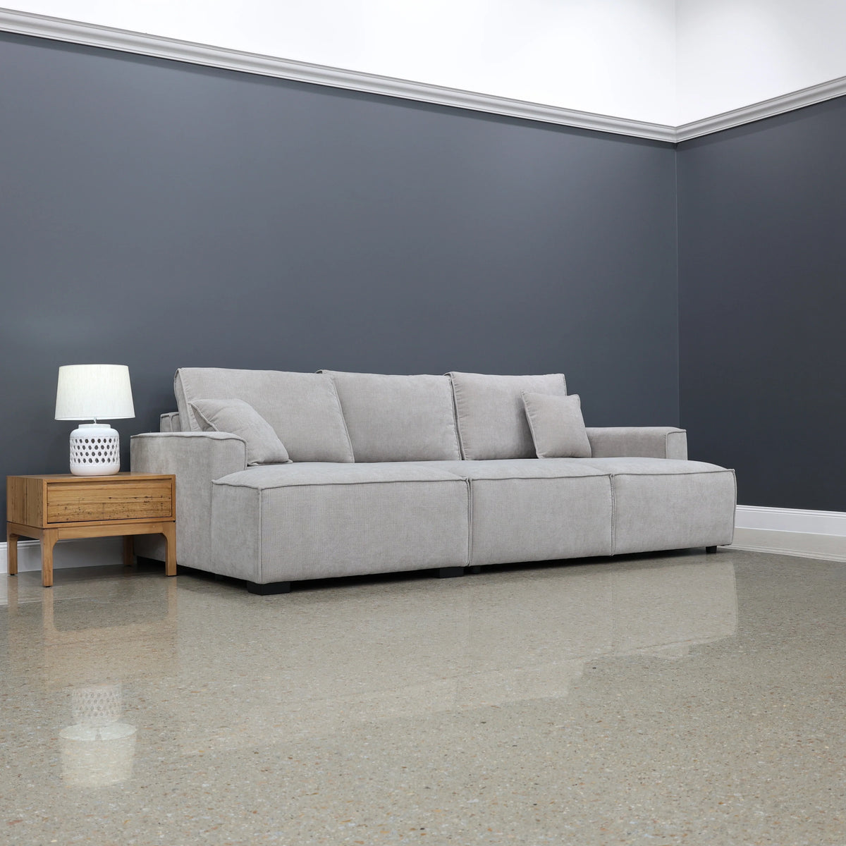 Noosa Sofa Bed w/ Chaise Natural
