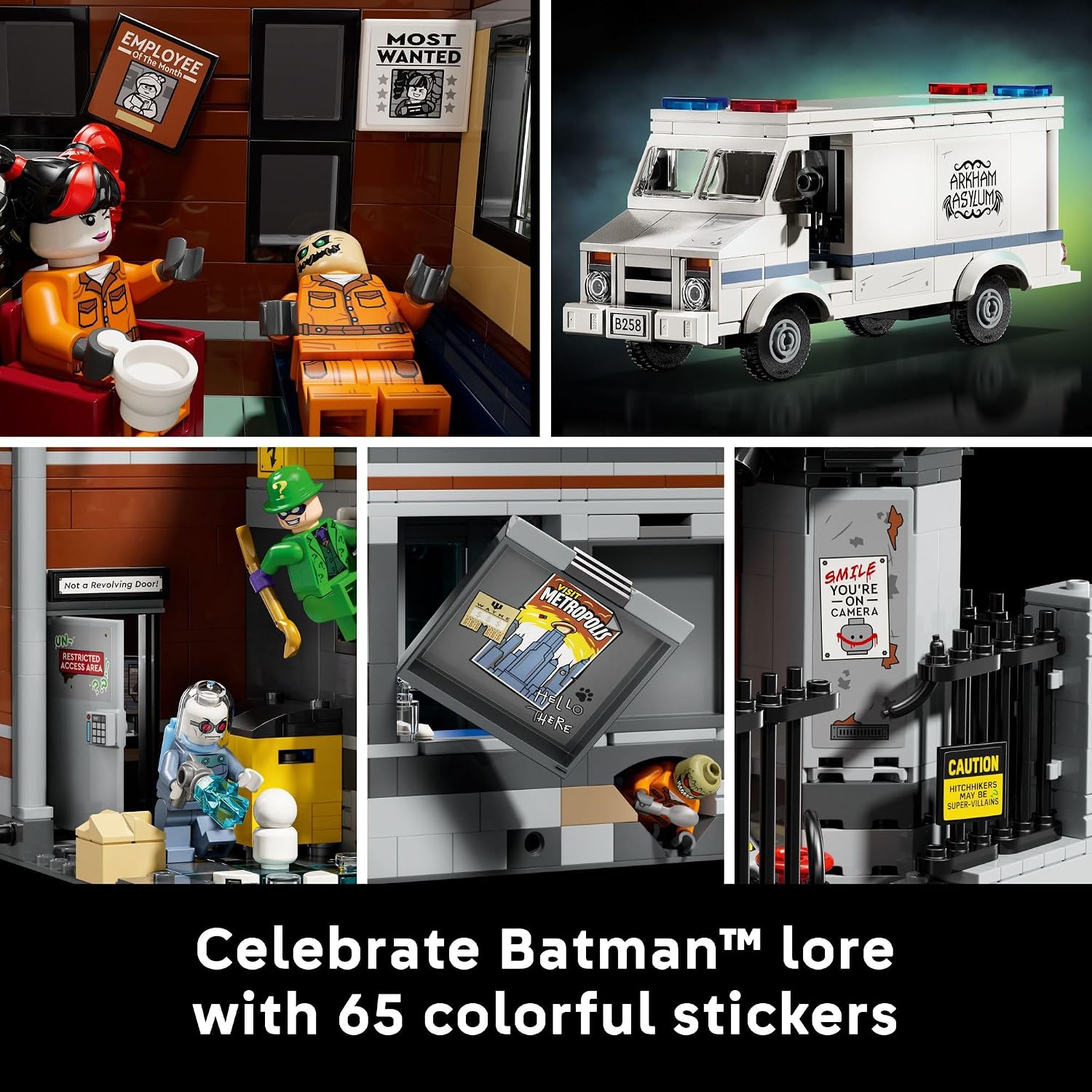 DC Arkham Asylum Building Set for Adults Home Decor for Bedroom, Office, or Book Shelf Collectible for Comic Book & Movie Fans, Ages 18+ Gift Idea for Birthdays 76300