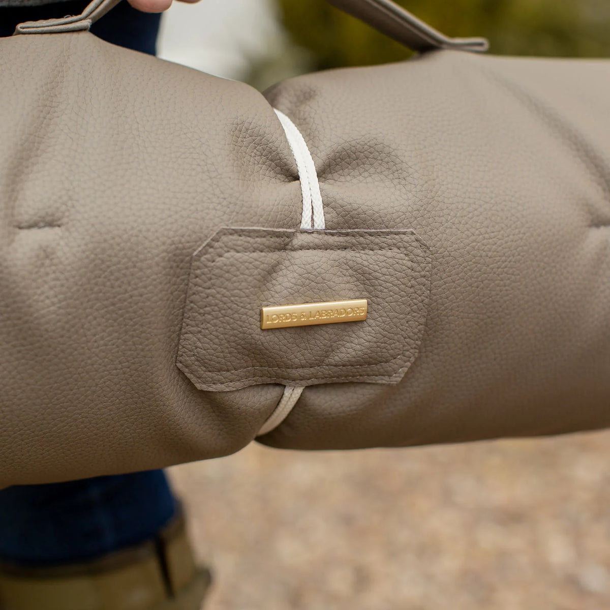 Travel Mat in Camel Rhino Faux Leather