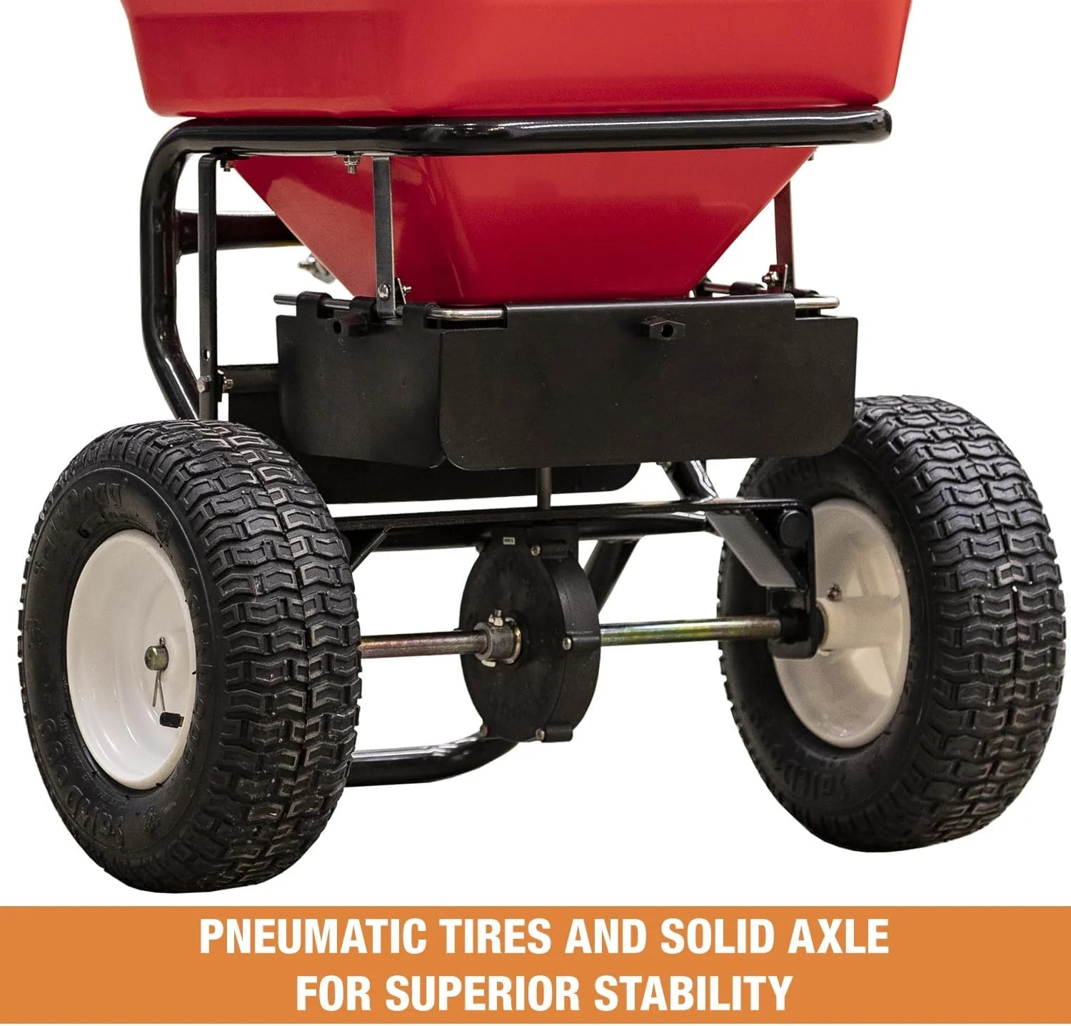 100-Lb. Walk-Behind Push Spreader for Salt, Ice Melt and Snow Melt with Grate and Cover