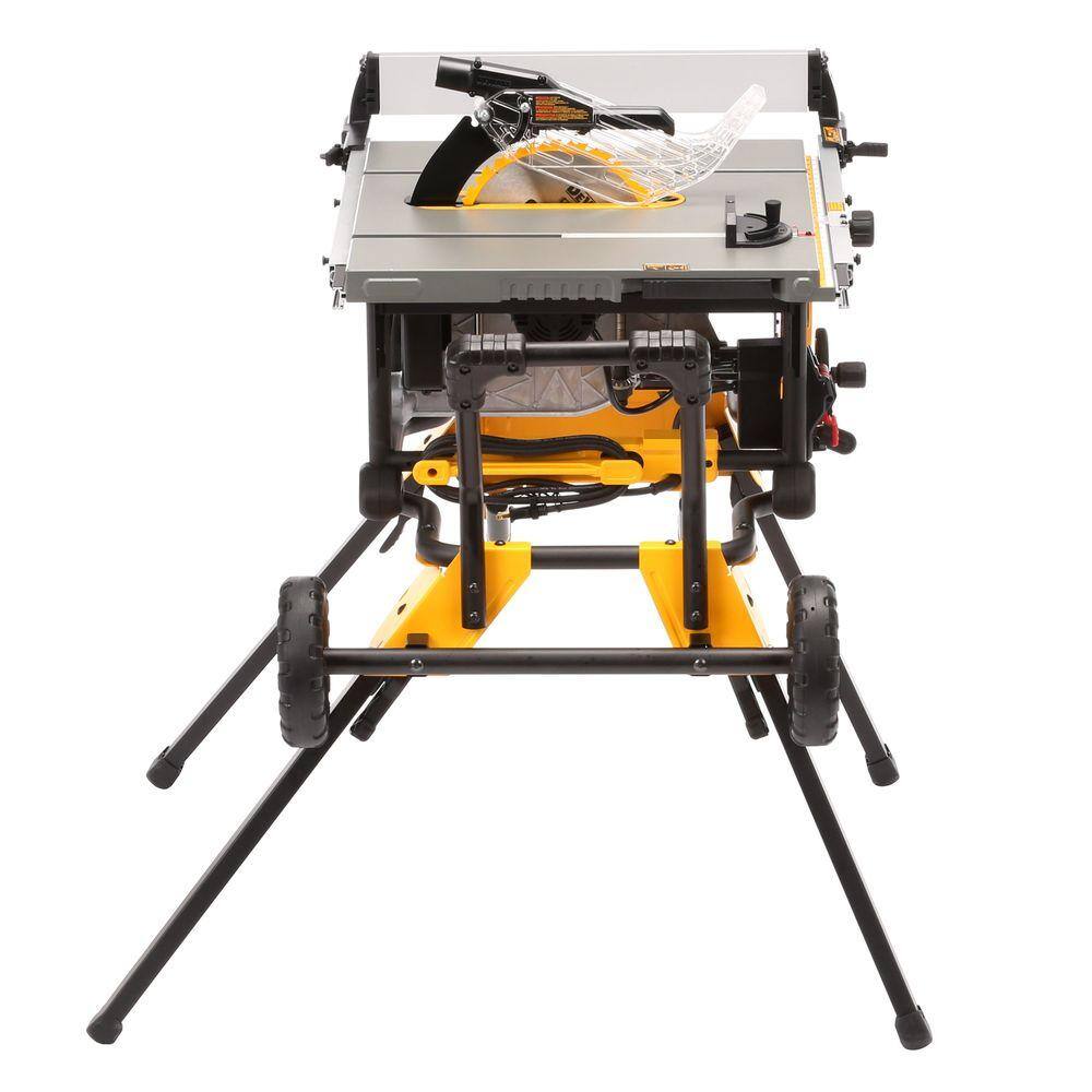 15 Amp 10-Inch Corded Job Site Table Saw with Rolling Stand