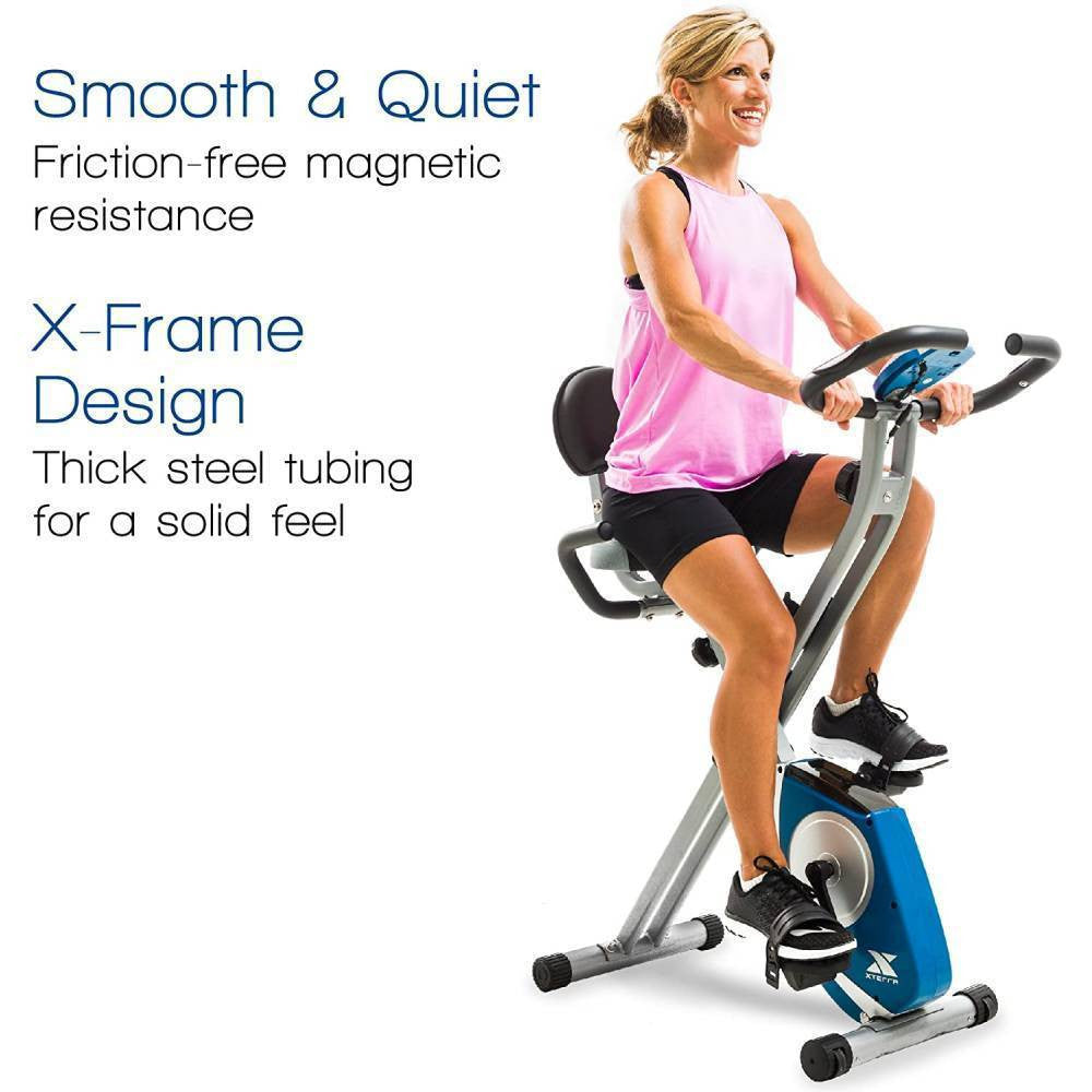 Folding Exercise Bike, Silver