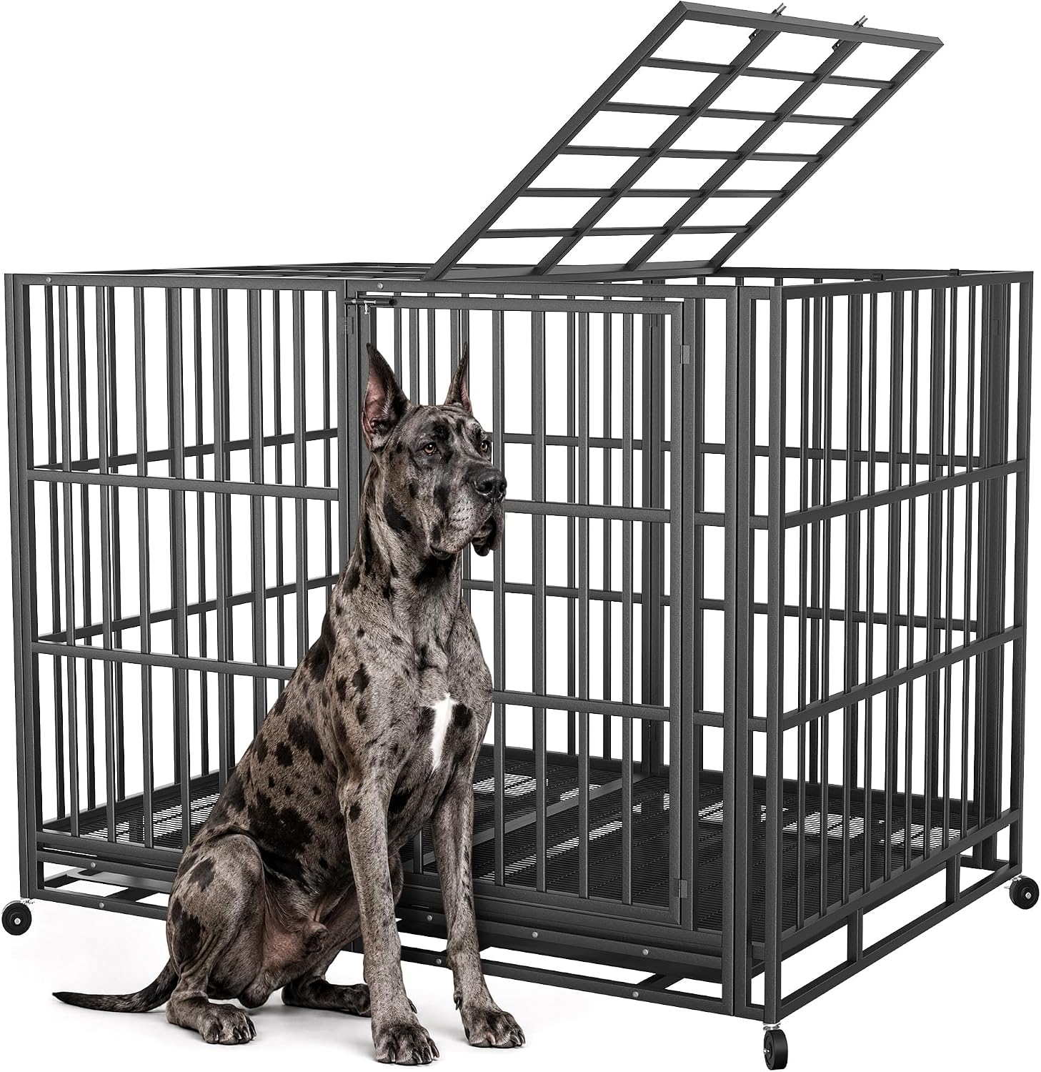 60 Inch Heavy Duty Dog Crate, Indestructible Kennel