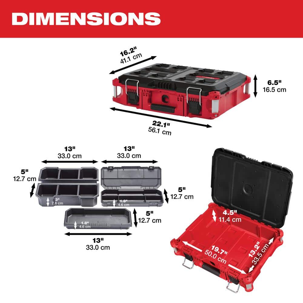 22-Inch Rolling Tool Box Set with Large and Medium Tool Boxes