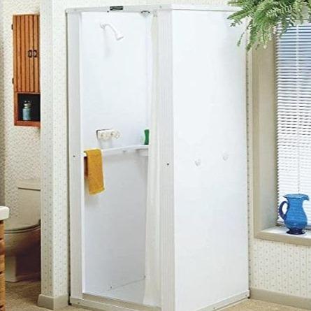 32 x 32 in Portable Shower Stall Kit, Compact Freestanding Stand-Up Shower Enclosure for Mobile Homes, RVs and Small Bathrooms