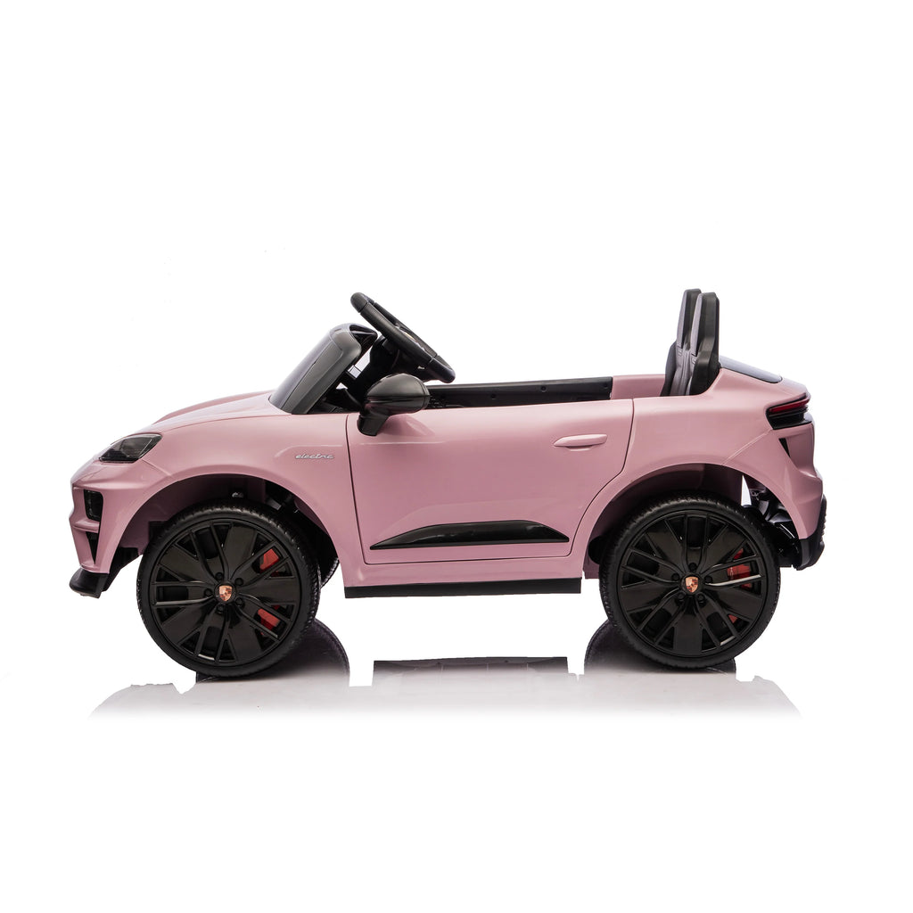 Licensed 24V Porsche Macan Turbo EV Kids Ride On One Seater cars, Rubber Tires, Leather Seat, with RC
