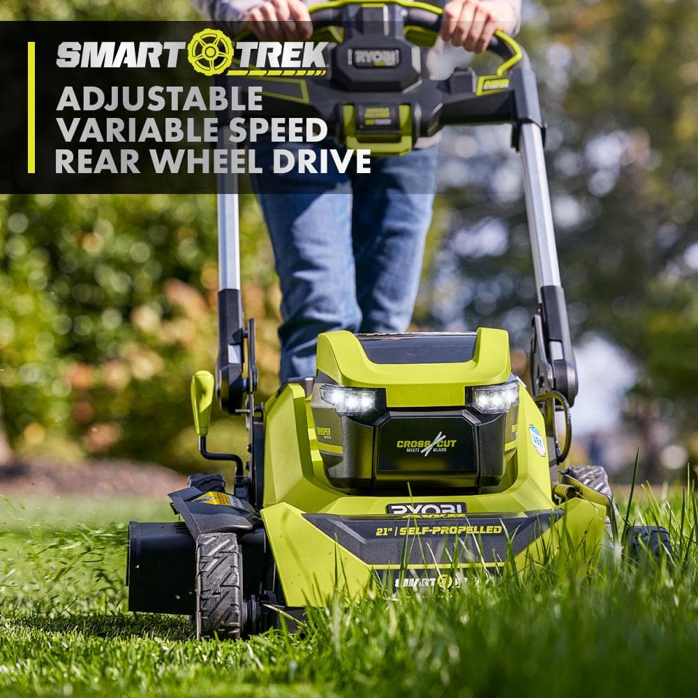 40V Brushless 21-Inch Self-Propelled AWD Lawn Mower with Two 6.0Ah Batteries and Charger