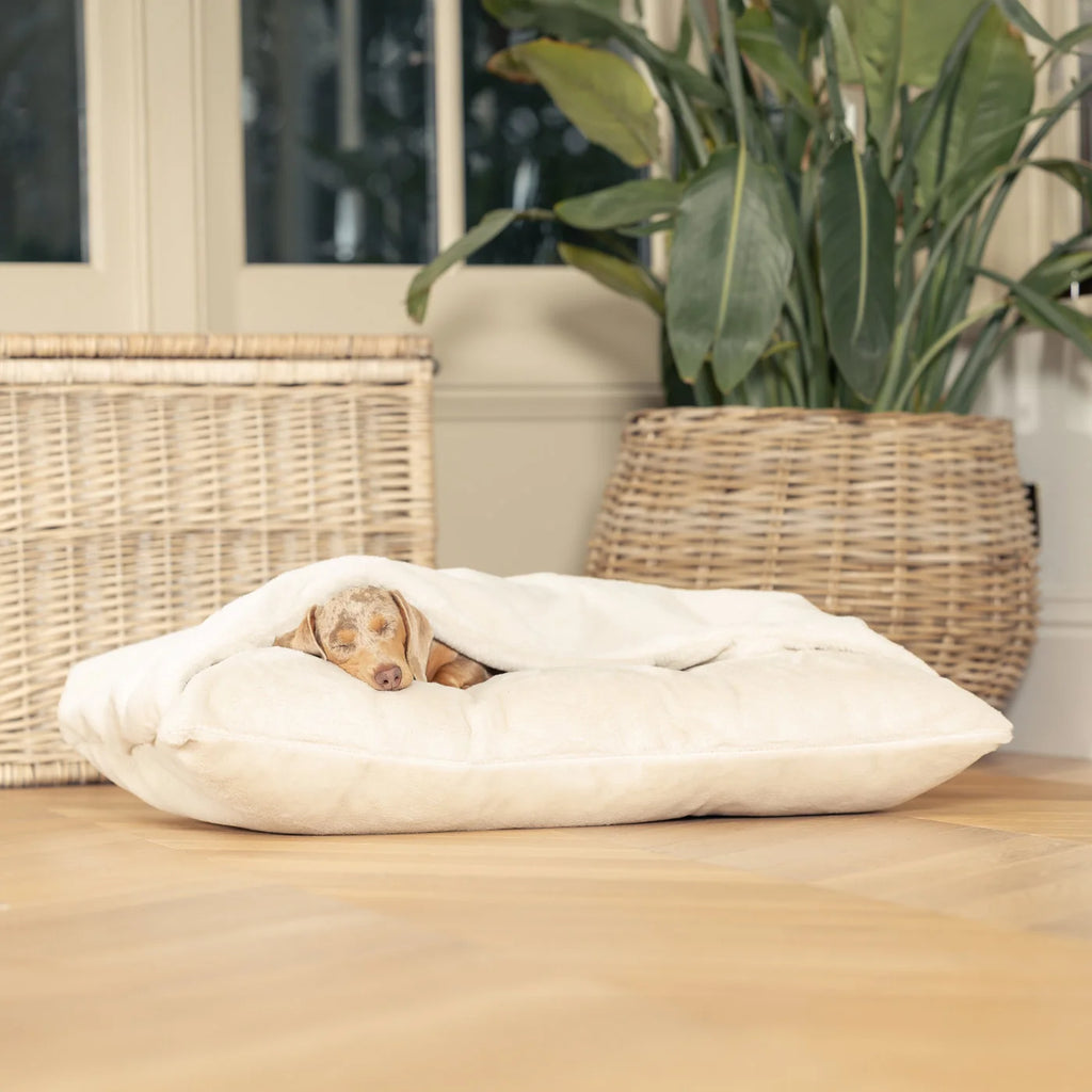 Bed in Calming Anti Anxiety Cream Faux Fur