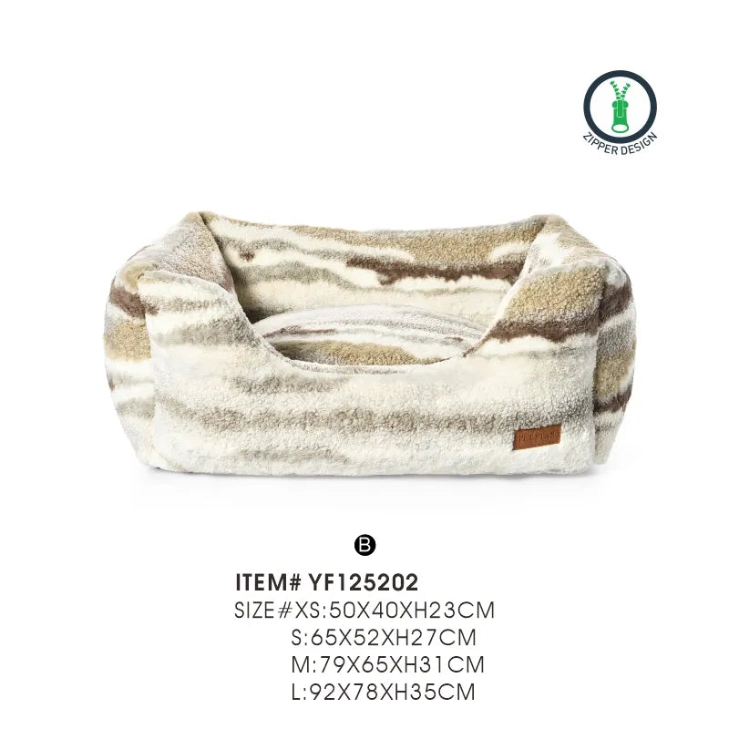 Chenille Pet Bed Comfy Plush Dog Bed