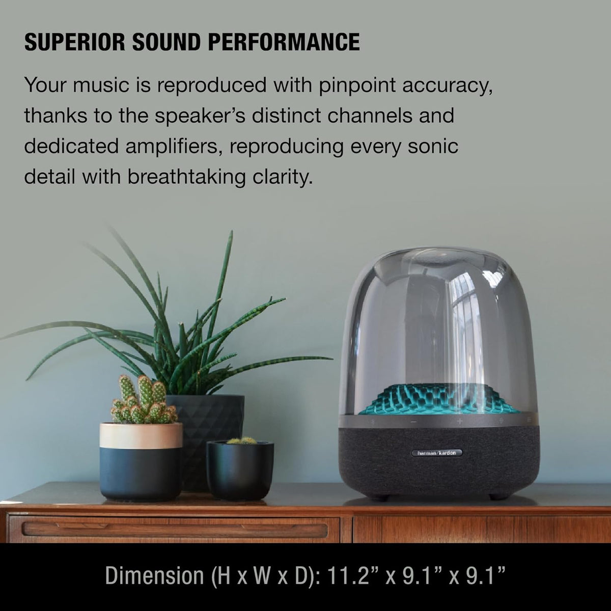 Bluetooth Home Speaker Superior Sound Quality 5 Diamond Effect Light Themes Made from Recycled Materials