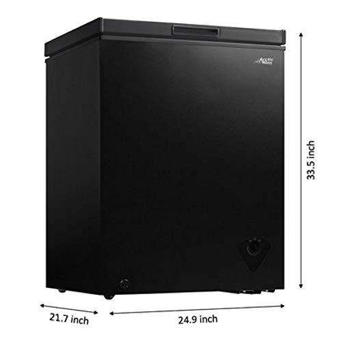 5 Cu. Ft. Compact Chest Freezer with Removable Basket, Black