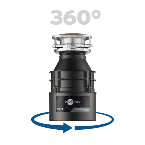 1/2 HP Continuous Feed Garbage Disposal with Durable Steel Construction, Easy Installation