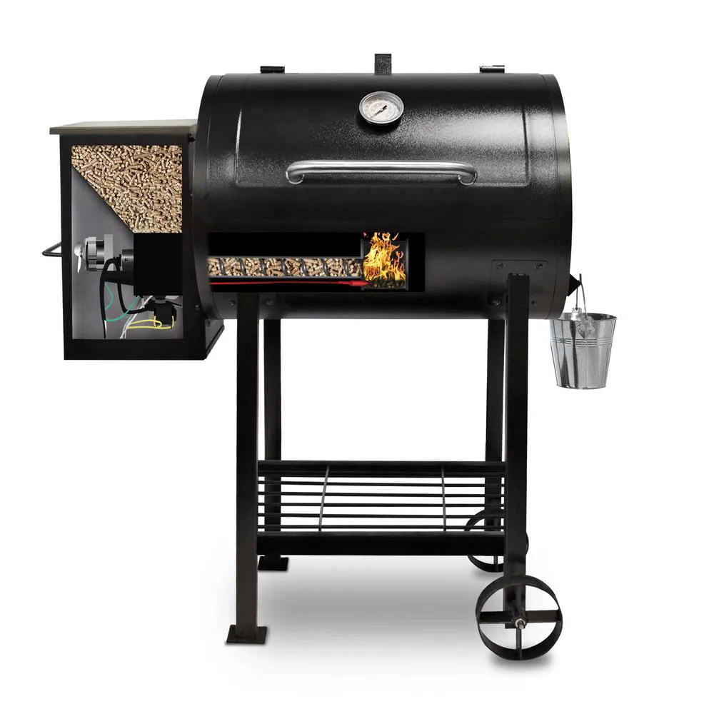 700 Sq. In. Wood Pellet Grill with Flame Broiler