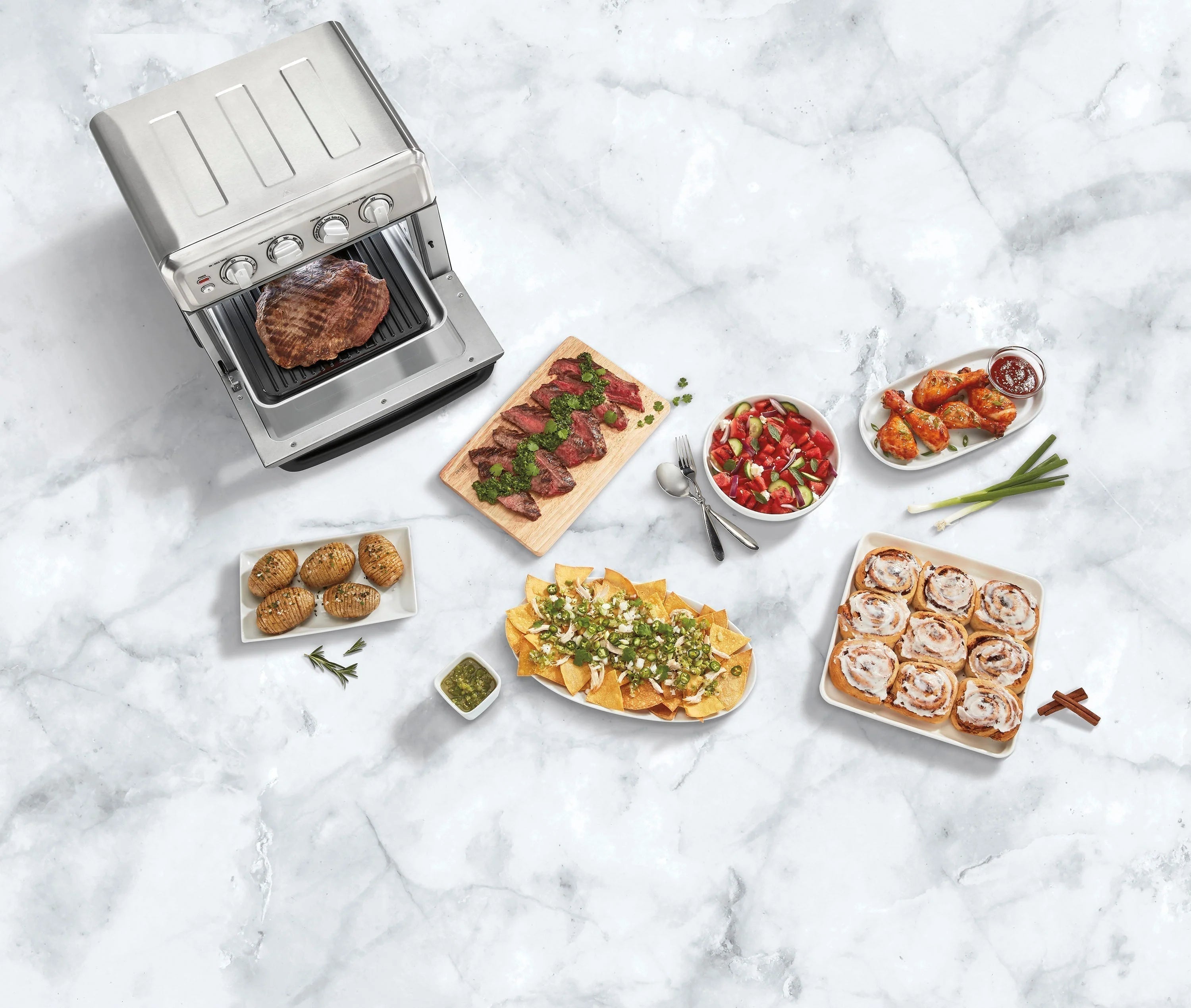 Air Fryer Toaster Oven with Grill, Stainless Steel