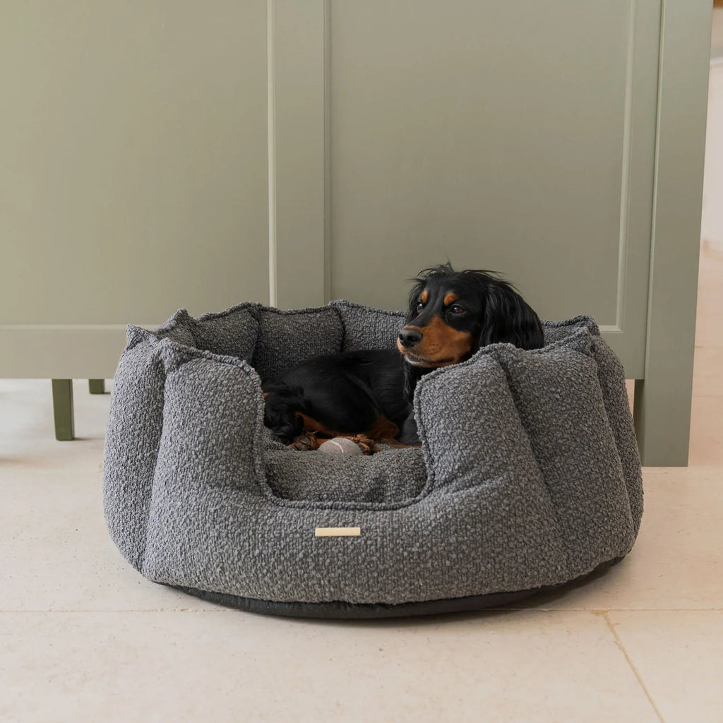 High Wall Bed For Dogs in Bouclé