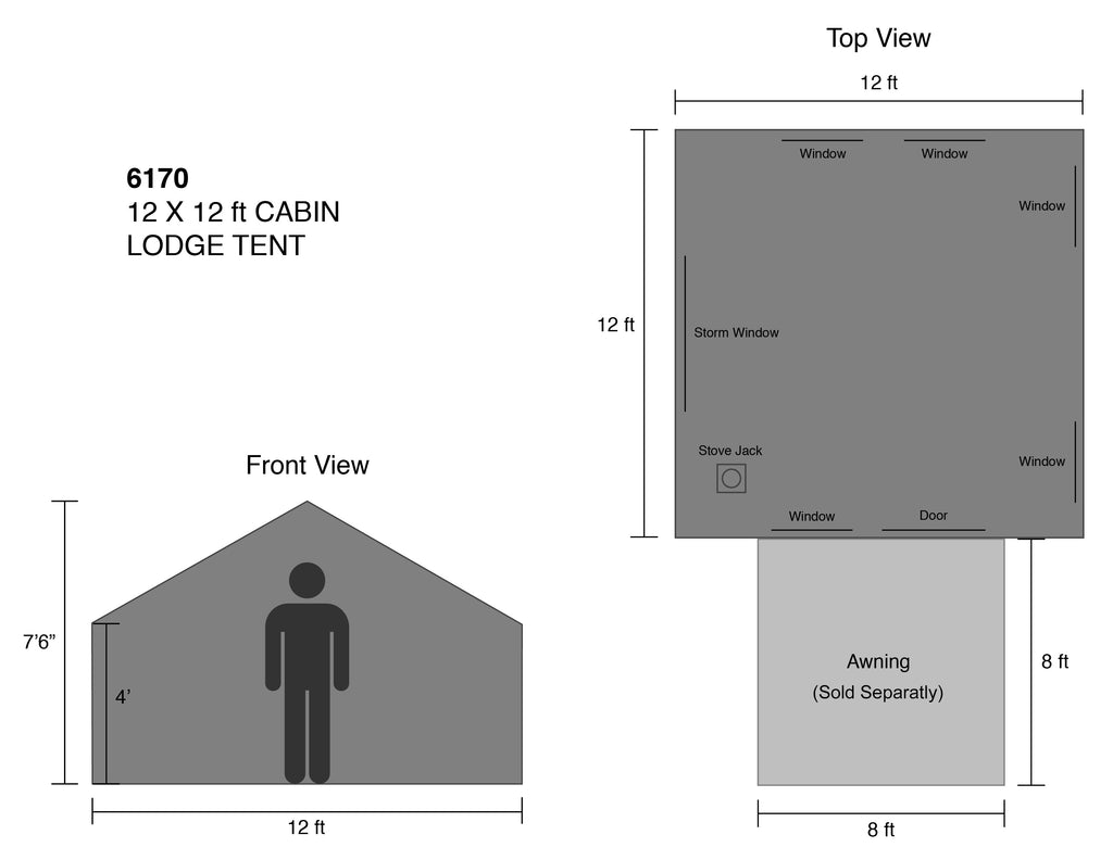 Cabin Lodge Tent with Stove Jack