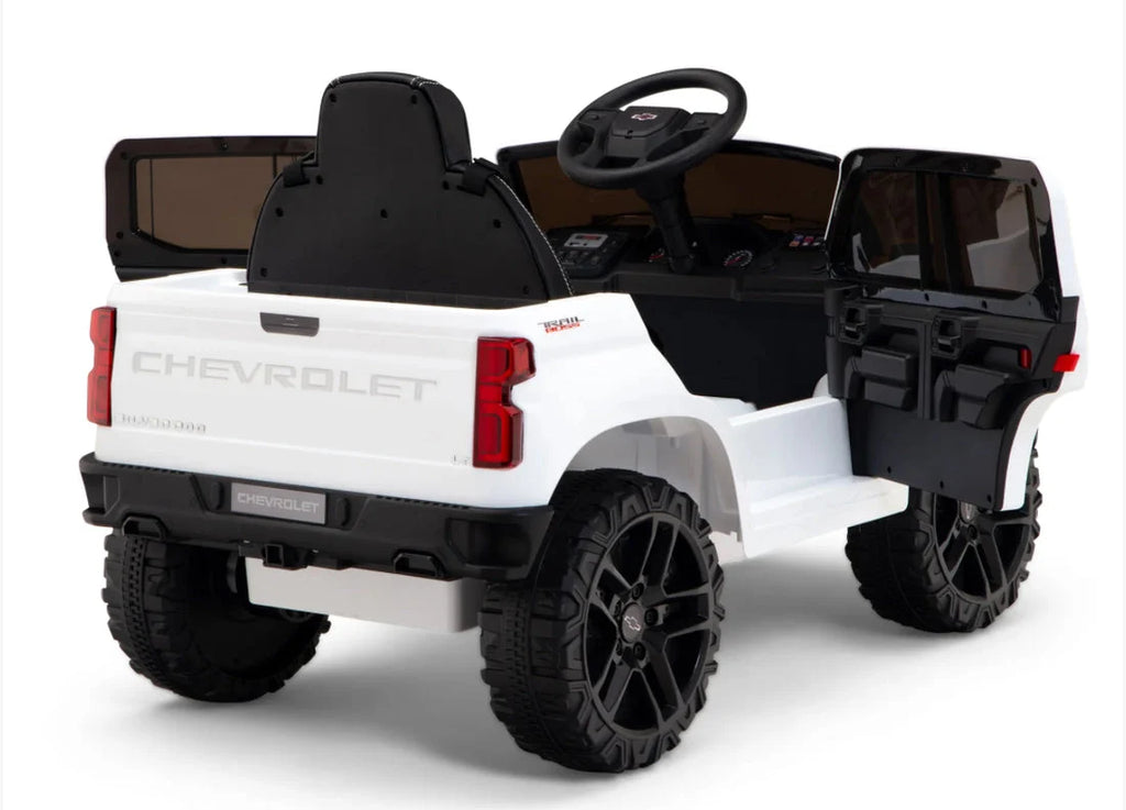 2026 12V Official Chevrolet Silverado Truck Kids Ride On One Seater Electric Car With RC
