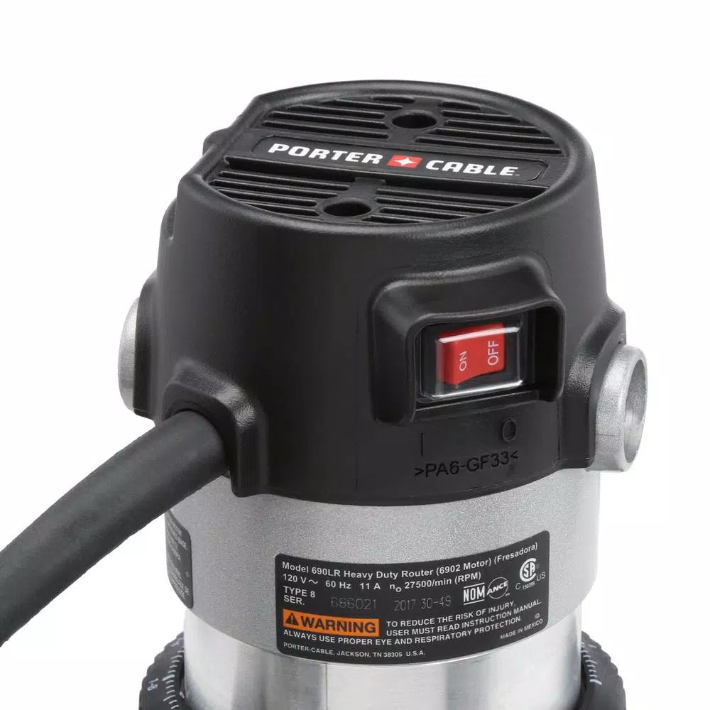 11-Amp Fixed-Base Woodworking Router