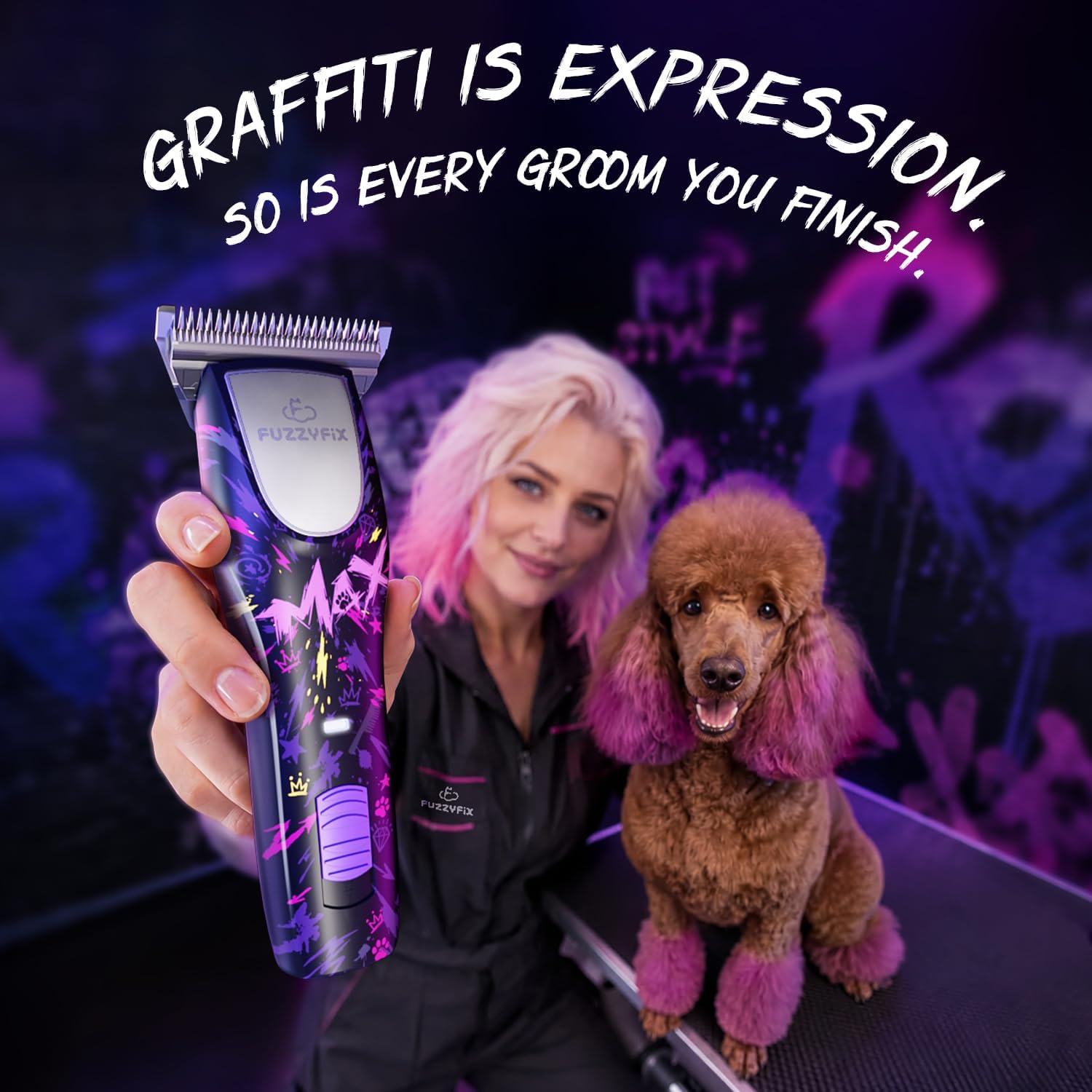 Professional Dog Clippers for Grooming with Detachable Wide Blade