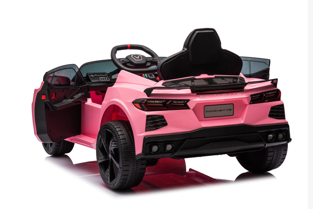12V Chevrolet Corvette C8 Kids Ride On One Seater Electric Car with RC