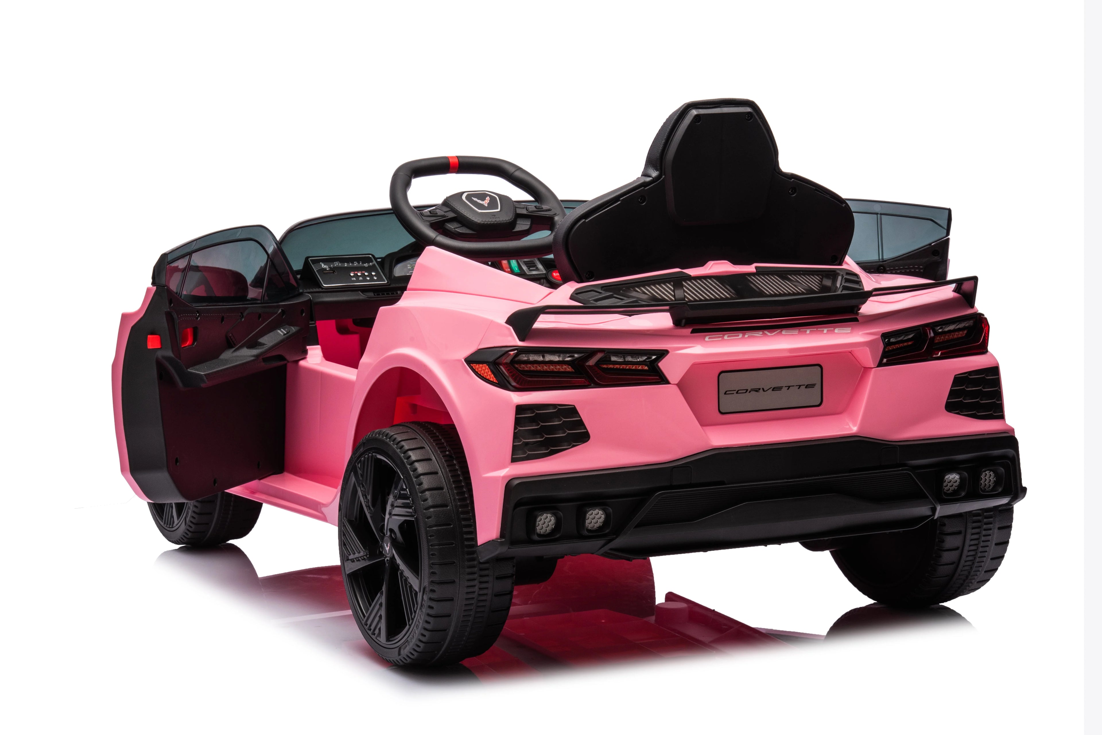 12V Chevrolet Corvette C8 Kids Ride On One Seater Electric Car with RC