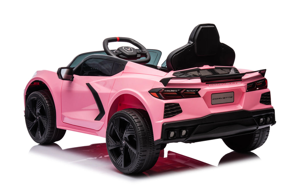 12V Chevrolet Corvette C8 Kids Ride On One Seater Electric Car with RC