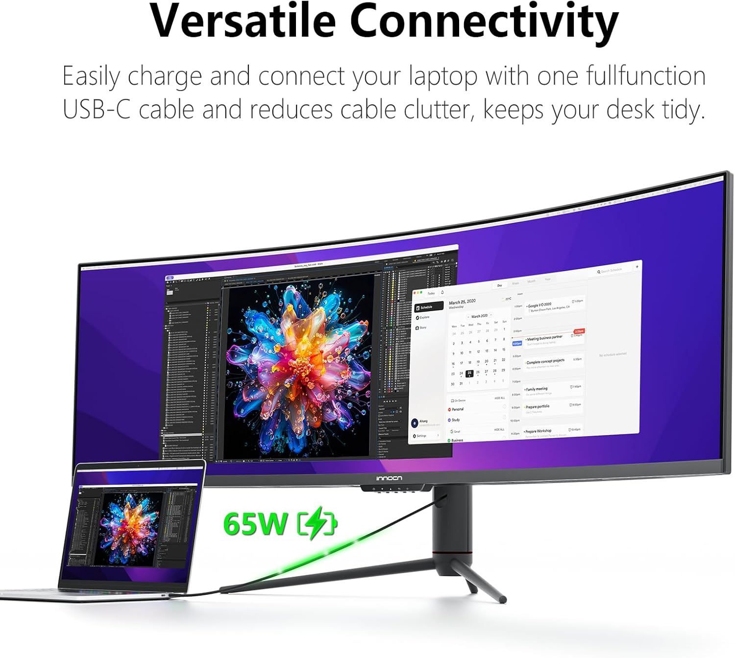 49-Inch Curved Gaming Monitor, 144Hz, HDR400, USB-C