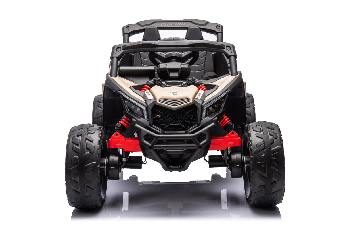 Licensed 24V Can Am Maverick Kids Ride On One Seater UTV, Rubber Tires, Leather Seat with RC