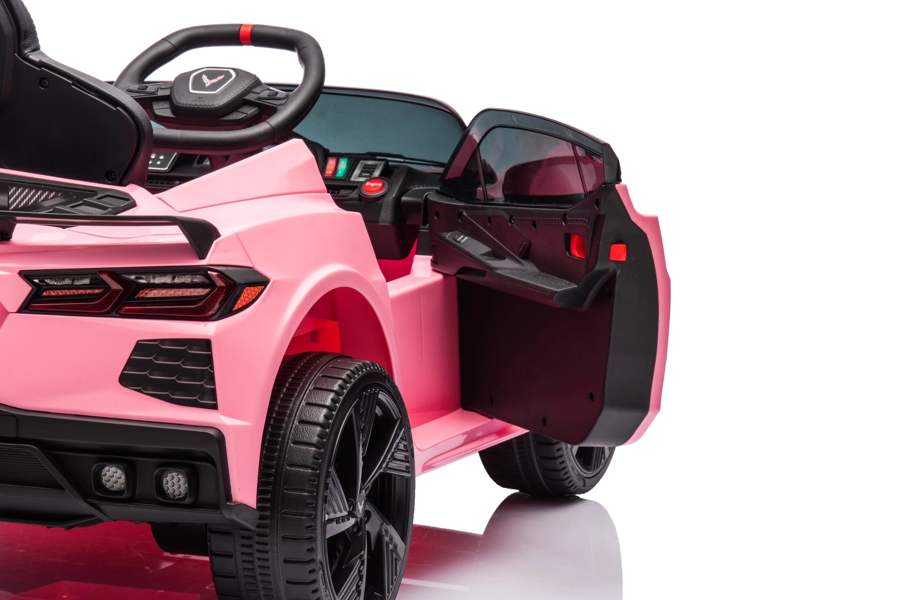 12V Chevrolet Corvette C8 Kids Ride On One Seater Electric Car with RC