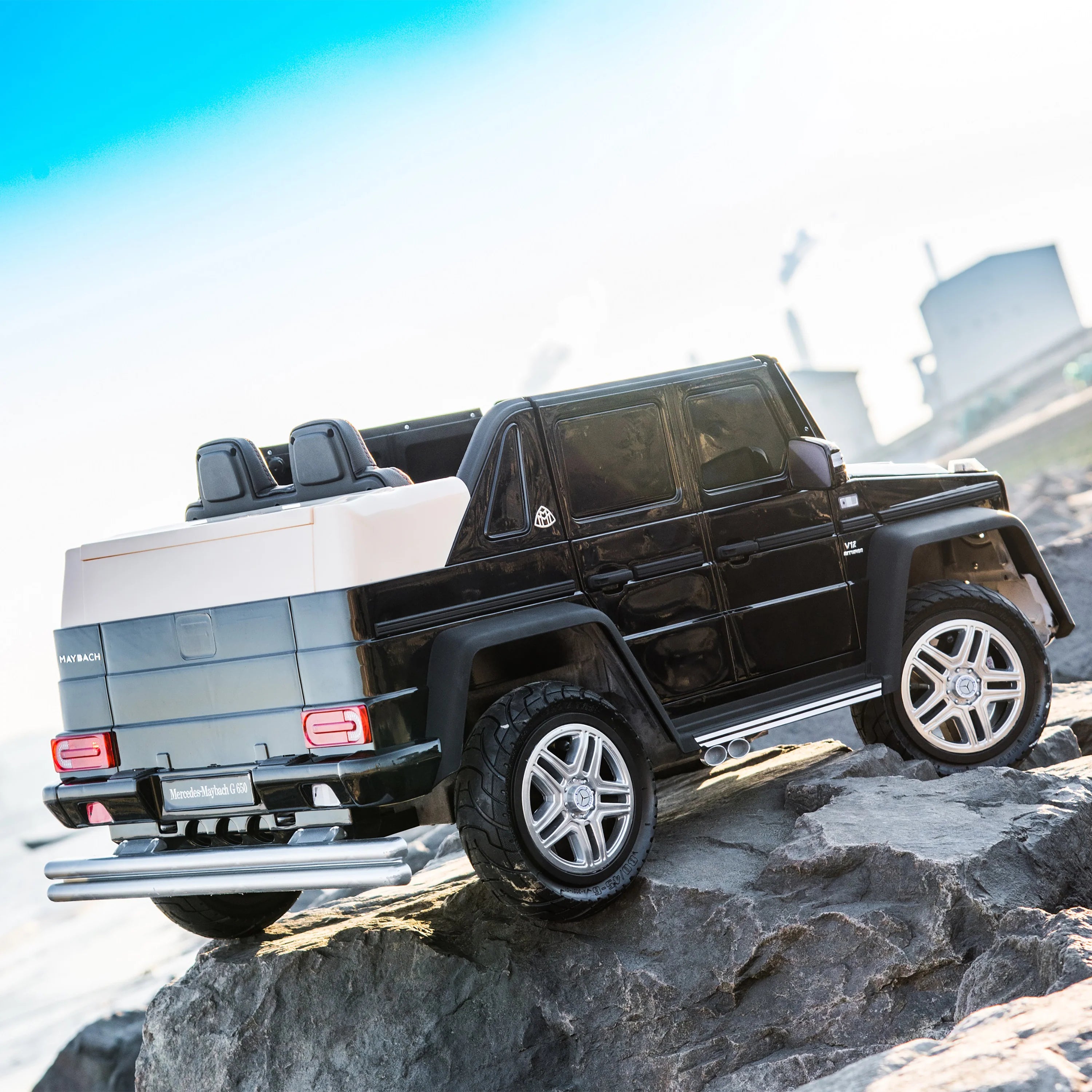 2026 Licensed 12V Mercedes Maybach G650s 4WD Kids Ride On 1 Seater Car with RC