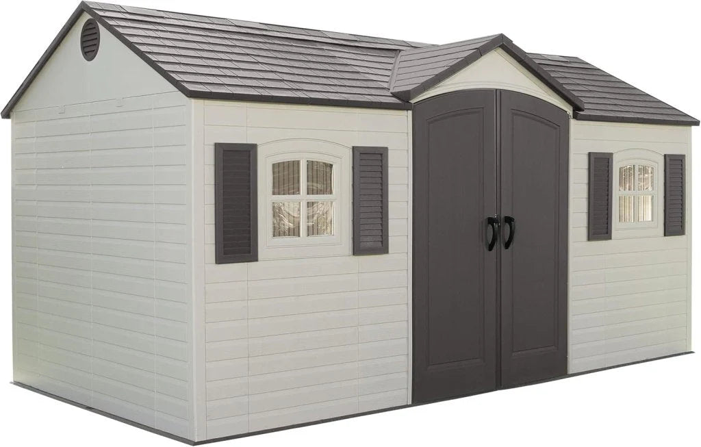 8 x 15-Foot Outdoor Storage Shed, Desert Sand