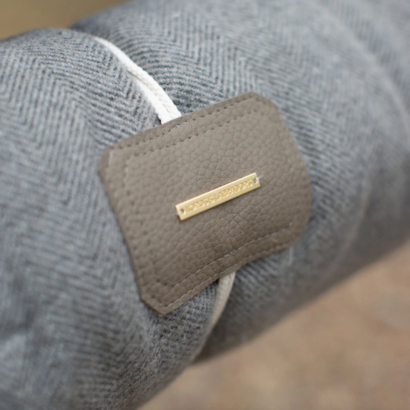 Travel Mat in Pewter Herringbone Tweed