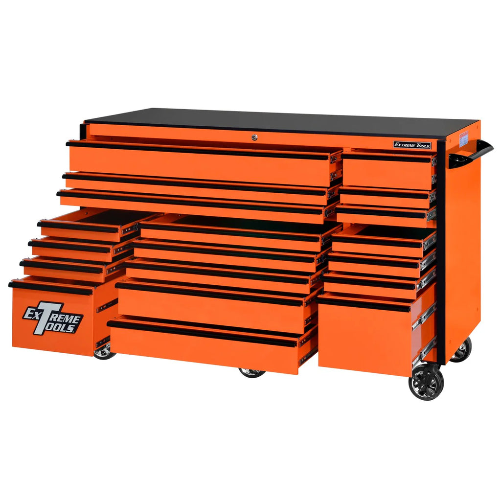 72-Inch x 30-Inch 19-Drawer Roller Cabinet with 250-Lb. Drawer Slides