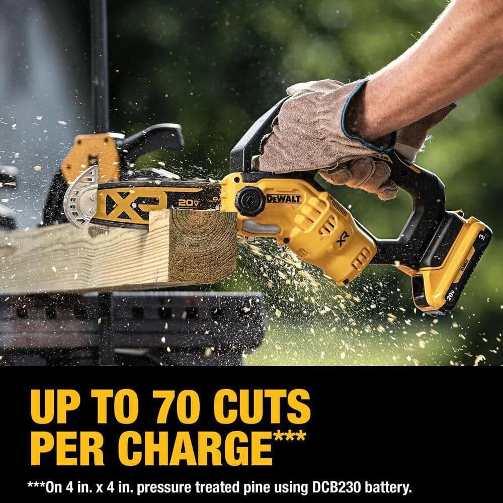 8-Inch 20V Lithium-Ion Cordless Pruning Chainsaw Kit with 3Ah Battery and Charger