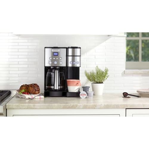 12-Cup Single-Serve Coffee Maker with 3 Brew Sizes, Stainless Steel