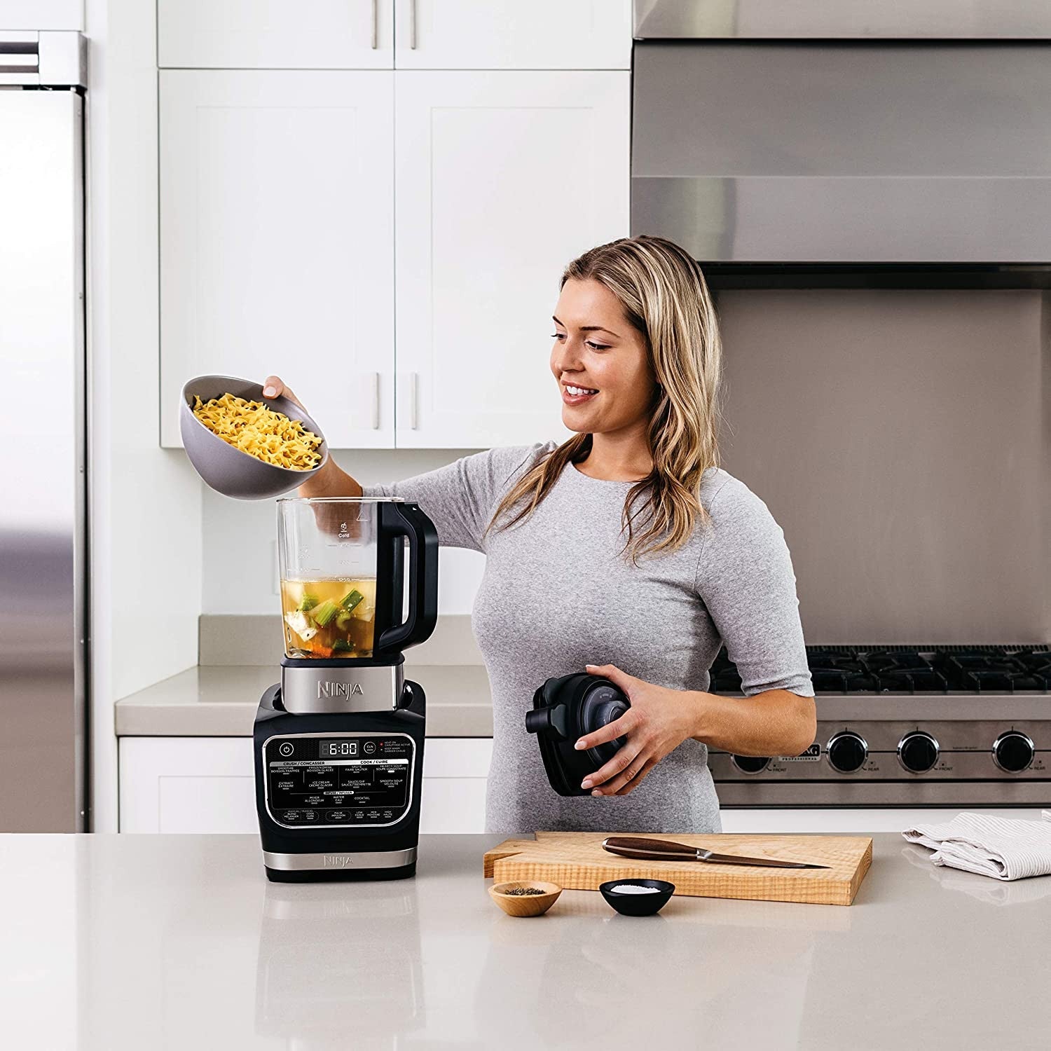 1400W Cold and Hot Blender with 64-Oz. Nonstick Glass Pitcher, Black