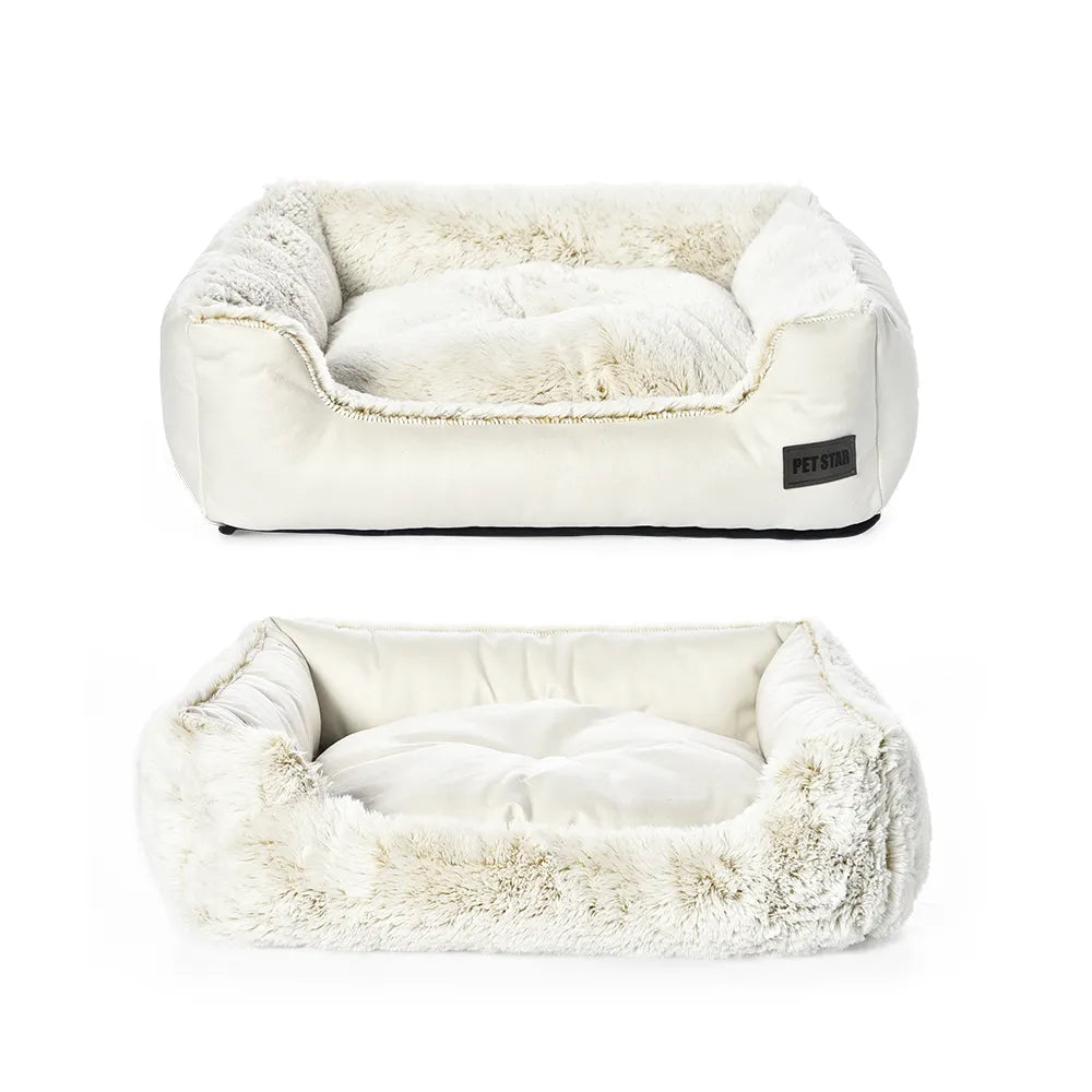 Reversible Pet Bed Soft Plush Dog Bed