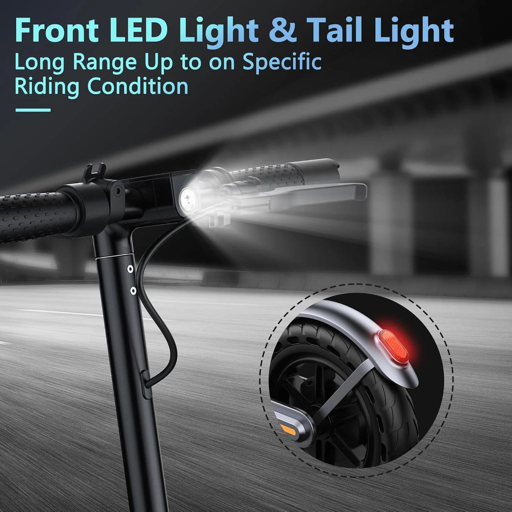 Electric Scooter with 350W/500W Motor, 8.5"/10" Solid Tires, 19/22 MPH, Up to 28-Mile Range