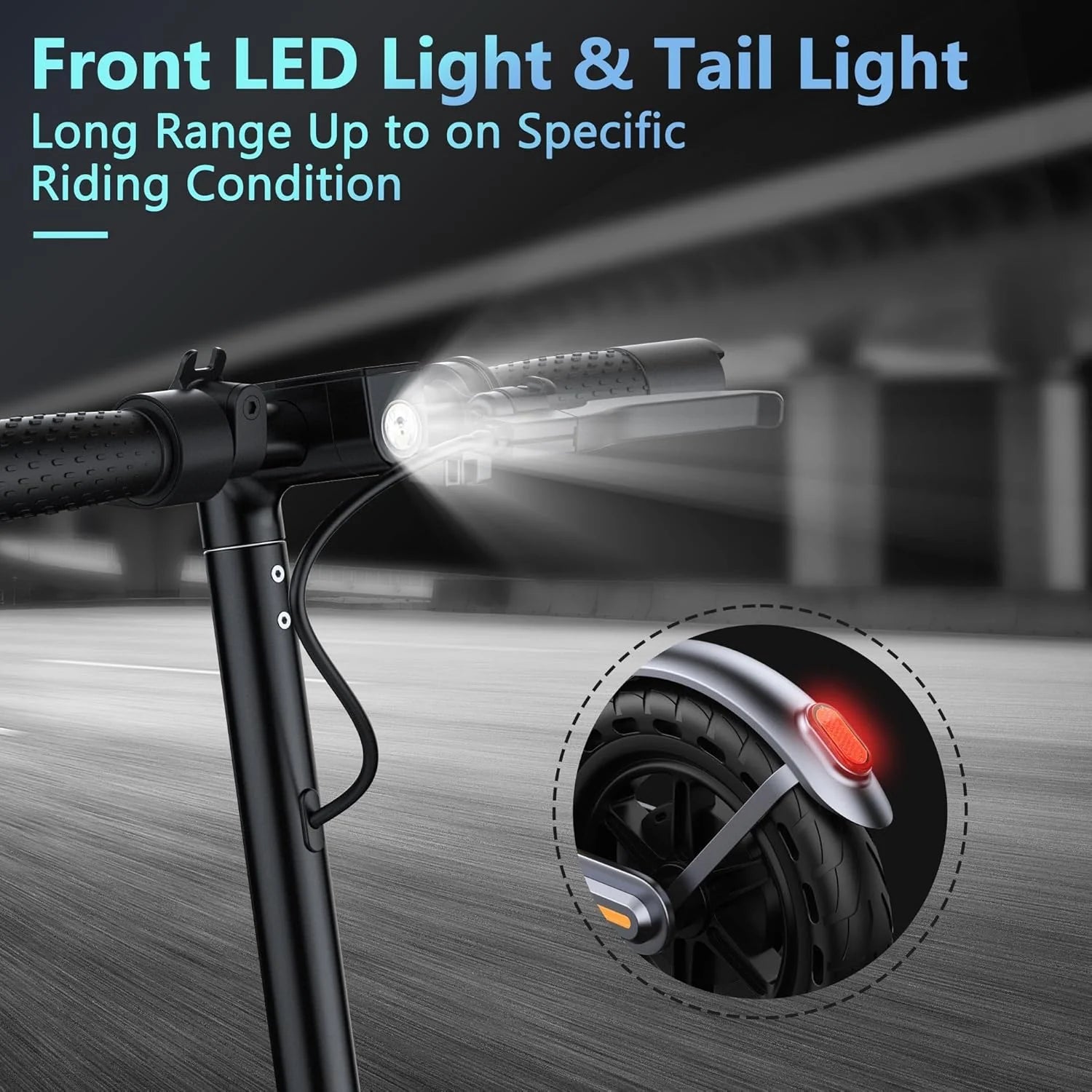 Electric Scooter with 350W/500W Motor, 8.5"/10" Solid Tires, 19/22 MPH, Up to 28-Mile Range