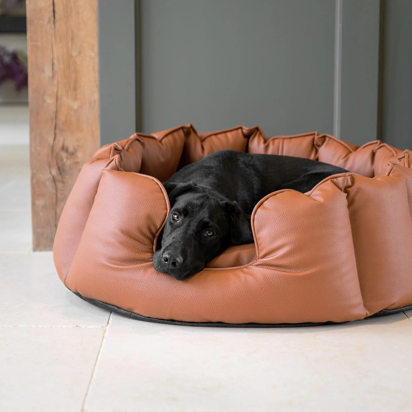 High Wall Bed in Rhino Tough Desert Faux Leather